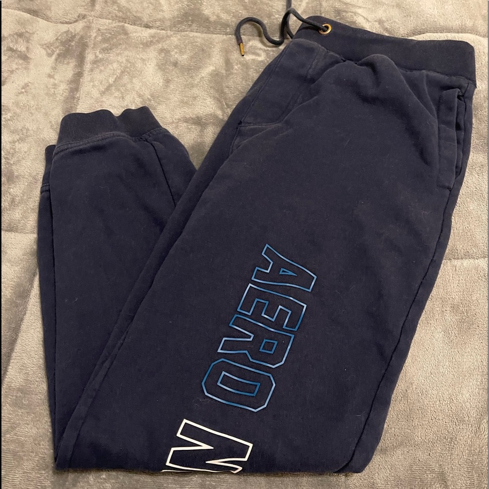 Aeropostale, New York, mens, sweatpants, blue, size L